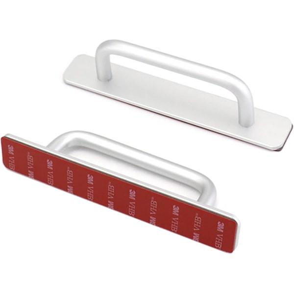 2pcs Self-Adhesive Aluminum Alloy Door Handle Push-Pull Sliding Door Handle Without Drilling for Gate Cabinet Toilet, 150 x 25mm.