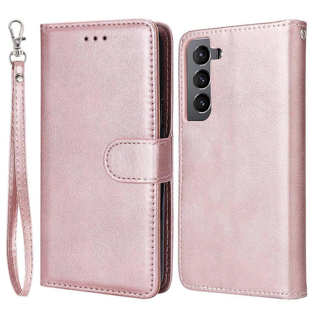 Compatible withSamsung S22 Magnetic 2-in-1 Phone Case Wallet Pink Pink Gold.