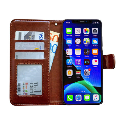 iPhone 12 Leather Case Protection Black Compatible with iPhone 12.