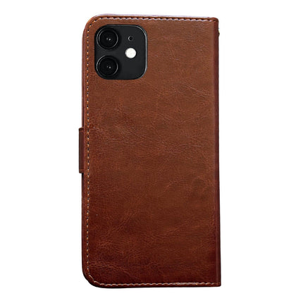 iPhone 12 Leather Case Protection Black Compatible with iPhone 12.