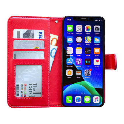 iPhone 12 Leather Case Protection Black Compatible with iPhone 12.