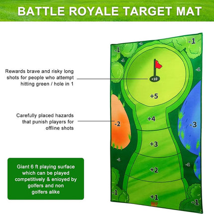 Casual Golf Game Set, 0.8x1.5M Golf Hitting Mat.