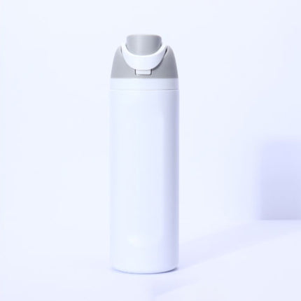 Insulated Stainless Steel Water Bottle with Straw,White & 24 oz, BPA-Free, for Travel, Sports, Outdoors.