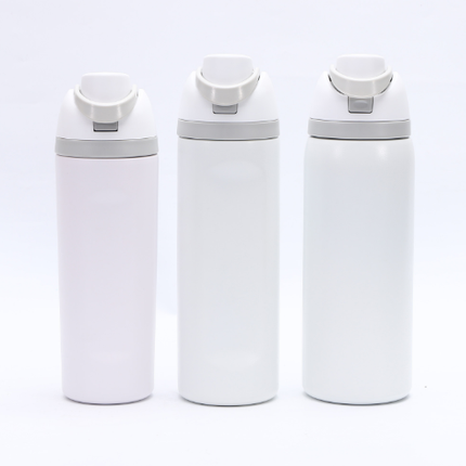 Insulated Stainless Steel Water Bottle with Straw,White & 24 oz, BPA-Free, for Travel, Sports, Outdoors.