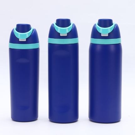 Insulated Stainless Steel Water Bottle with Straw,blue & 24 oz, BPA-Free, for Travel, Sports, Outdoors.