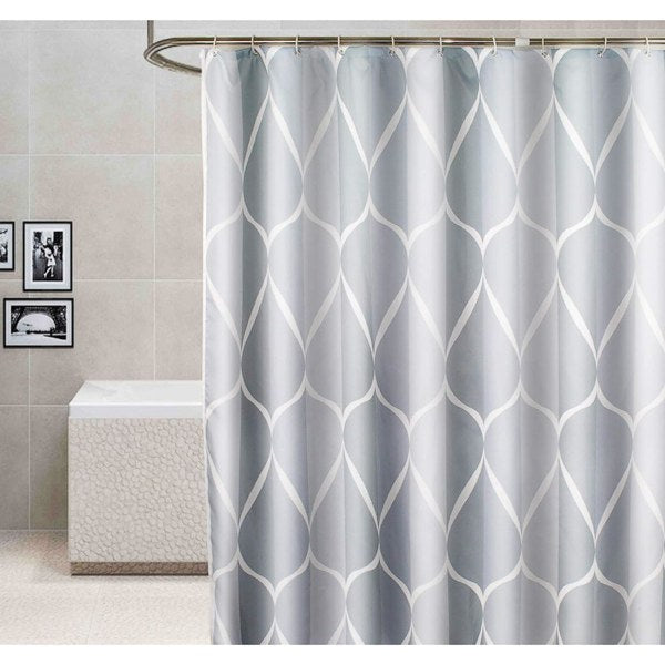 Grey Waterproof Washable Mildew Proof Polyester Shower Curtain 120x180 cm.