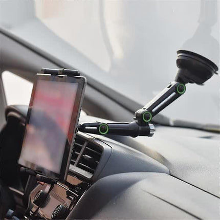 Tablet Holder for iPad Pro Air 4-13 inch Compatible with Car SUV Truck Long Arm Suction Cup Mount Windshield Window Black.
