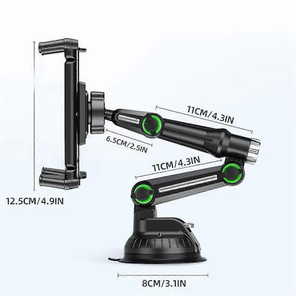 Tablet Holder for iPad Pro Air 4-13 inch Compatible with Car SUV Truck Long Arm Suction Cup Mount Windshield Window Black.