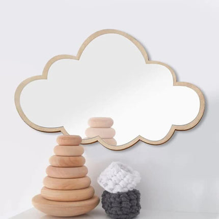 Clouds Wall Mirror for Kids Rooms, Child-Safe Real Acrylic Mirror, Nursery Decor.