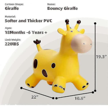 Trampoline Horse Jumper for Toddlers, Babe Fairy Giraffe Design, Compatible with PB Models.