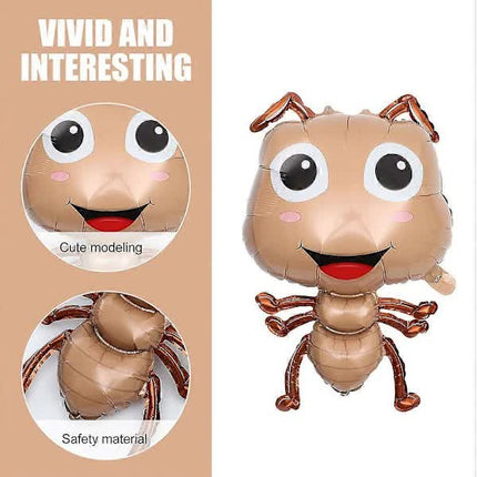 Large Ant Balloons 5 pcs Light Brown 75.00X48.00X4.00CM Animal Theme Cartoon Foil Balloons.