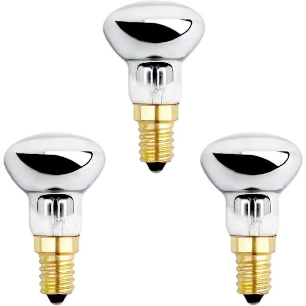 E14 R39 25W Dimmable Warm White 2600K Incandescent Bulb 250LM Small Reflector Bulbs Compatible with Heating Bubble Lamp Rocket Lamp Glitter Lamp.