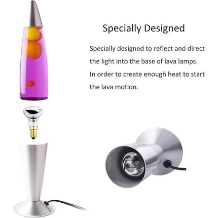 E14 R39 25W Dimmable Warm White 2600K Incandescent Bulb 250LM Small Reflector Bulbs Compatible with Heating Bubble Lamp Rocket Lamp Glitter Lamp.