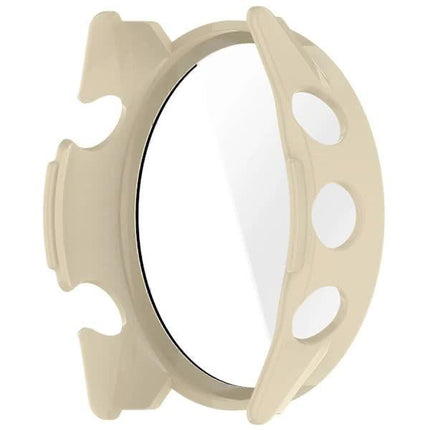 Garmin Forerunner 970 Watch Case Compatible with Tempered Glass Screen Protector Frame Protection White.