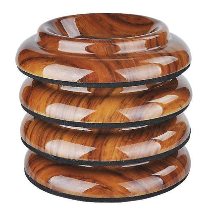 4 pcs Piano Wheel Cups for Upright Piano, Rosewood Color Piano Wheel Piano Leg Protectors with Anti-Slip.