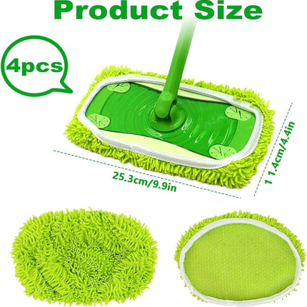 Microfiber Mop Refill Cloths for Swiffer Sweeper and Steam Mops, Reusable Washable Pads for Tile Floors.