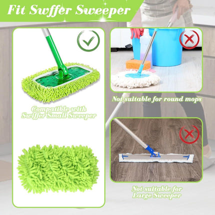 Microfiber Mop Refill Cloths for Swiffer Sweeper and Steam Mops, Reusable Washable Pads for Tile Floors.