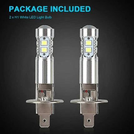 H1 LED Headlight Bulbs High and Low Beam Fog Lights 100W 6000K Conversion Kit 2x.