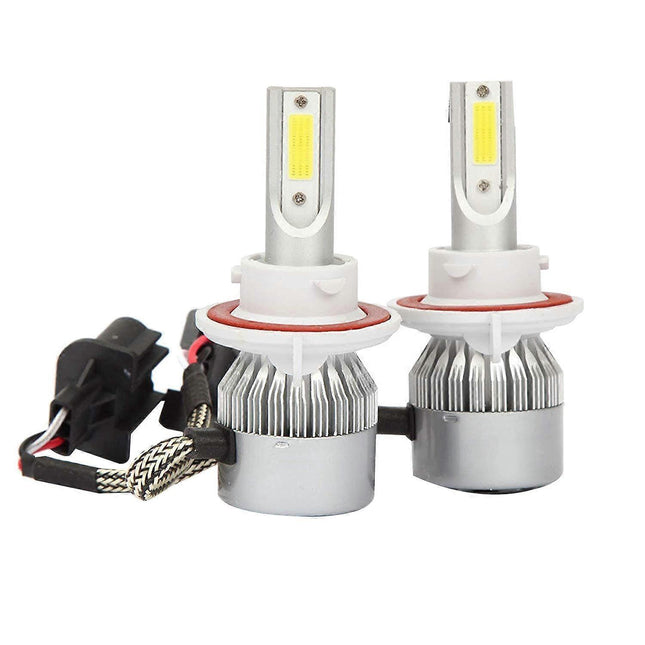 (2-pack) H13/9008 LED Headlight (Low Beam and High Beam) C6 Conversion Kit, 72W 8500LM 6500K Cool White Light.