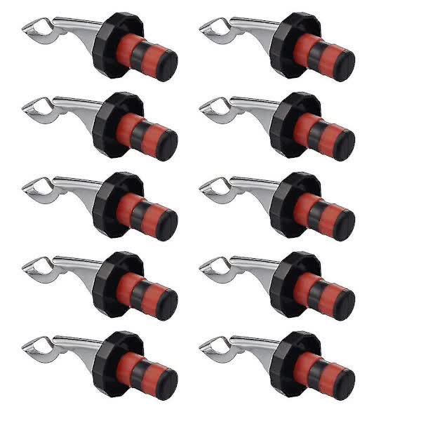 Wine Cork Stoppers 10 Pack Reusable Airtight Leakproof Seal for Beverage Bottles Manual Expanding Design.