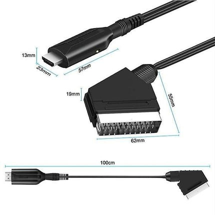 SCART to HDMI Converter Adapter 1080P Plug and Play.
