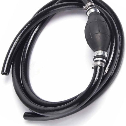 Fuel Line Hose for Outboard, Nylon Braid 5/16 Inch Fuel Line Hose with Hand Pump Bulb, 6 FT Long Boat RVs Tractor Fuel Line Assembly.