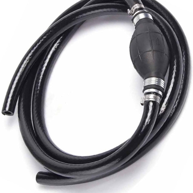 Fuel Line Hose for Outboard, Nylon Braid 5/16 Inch Fuel Line Hose with Hand Pump Bulb, 6 FT Long Boat RVs Tractor Fuel Line Assembly.