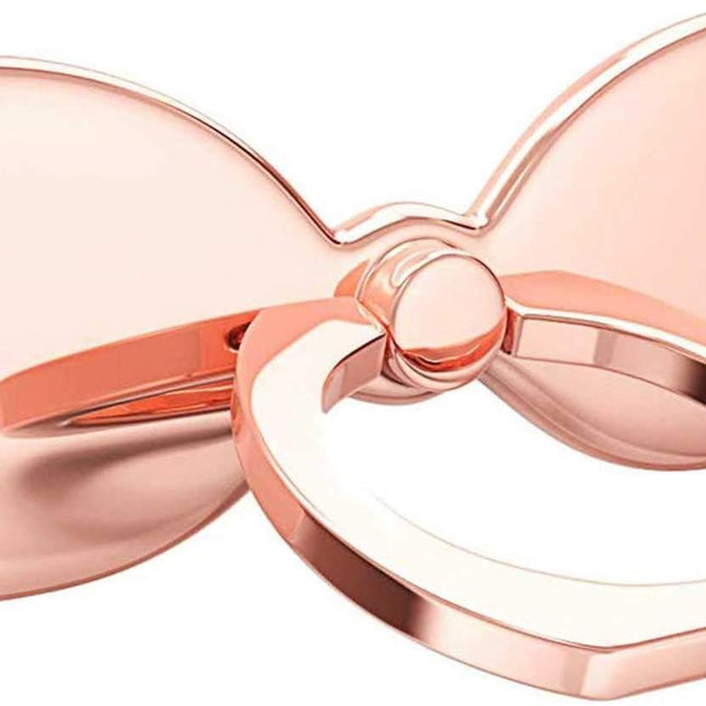 Metal Cell Phone Finger Ring Stability Holder Back Stand Collapsible Hand Grip Knob Loop Car Mount Hook Kickstand 360 for iPhone Samsung Galaxy Mobile Cute Accessories (Rose Gold).
