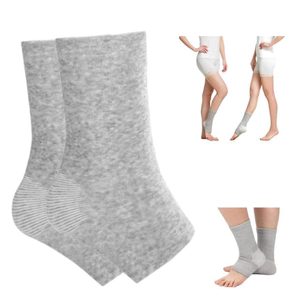 Bamboo Compression Socks, Bamboo Anti Fatigue Socks, Neuropathy Pain Relief At Bedtime,Ankle Swelling, for Sport Arthritis Pain Relief, Promote Blood Circulation, One Size Tall, Grey.