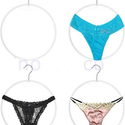 20PCS Thong Underwear Display Ring Hanger 12", Plastic Round Circle Loop Hook Bikini Swimwear Lingerie Brief Display Hoop Rack Holder.