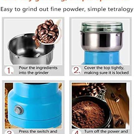 Multifunction Smash Machine Grinder, Ultra Fine Dry Food Grinder, Electric High-Speed Kitchen Mill for Spice/Herb/Cereal/Beans/Pet Food..