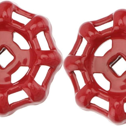 1set Gate Valve Handle Door Handles Gate Wheel Outdoor Faucet Handle Shower Faucet Handle Shutoff Handle Fitting Shower Knob Replacement Water Spigot Handle Cast Iron Red 2pcs.