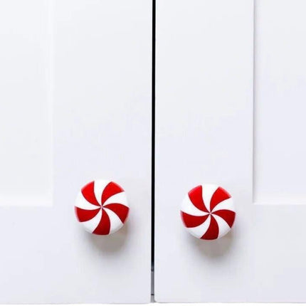JOASIS 20 Pack Christmas Silicone red White Candy Cabinet knob Covers for a Variety of Kitchen, Living Room, and Bedroom Cabinet knobs.