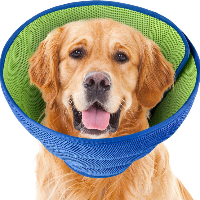 Soft Dog Cone for Dogs After Surgery, Breathable Dog Cones for Large Medium Small Dogs and Cats Anti-Lick Protective Wound,Adjustable Dog Recovery Cone Collar, Elizabethan Collar for Pet (M).