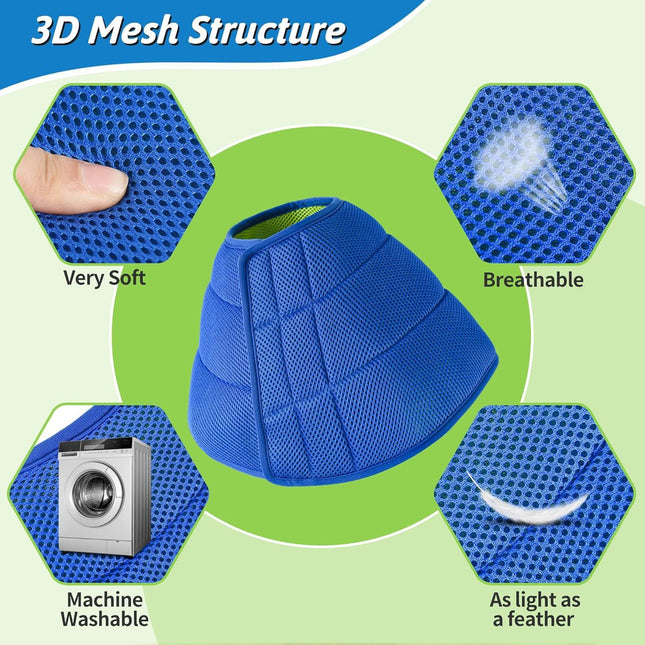 Soft Dog Cone for Dogs After Surgery, Breathable Dog Cones for Large Medium Small Dogs and Cats Anti-Lick Protective Wound,Adjustable Dog Recovery Cone Collar, Elizabethan Collar for Pet (M).