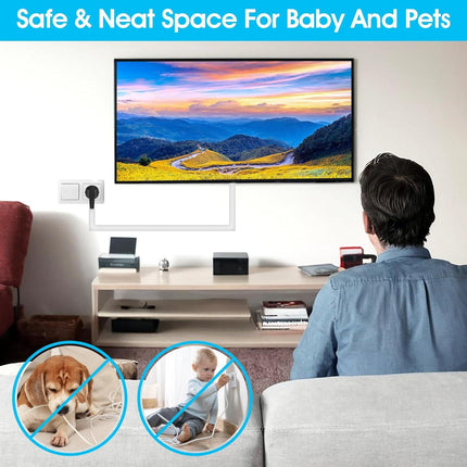 Wall Cord Hider 39 Inch, Self-Adhesive Cord Cover for Wall, Wire Hider, Cable Raceway Cover Kit for TV, Home and Office.