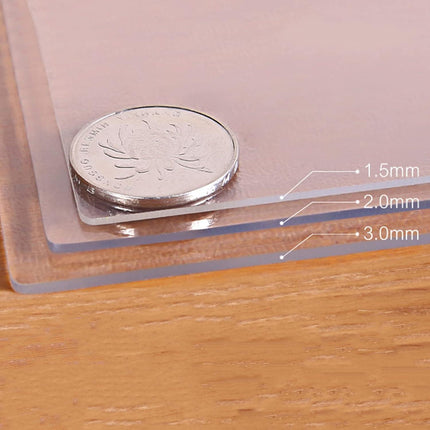 Indoor Outdoor Heavy Duty Premium Clear Transparent Round Fitted PVC Tablecloth, Round Waterproof Table Cover,Wipeable,Clear Plastic Tablecloth Protector (1.5mm,Dia.20in/50cm).