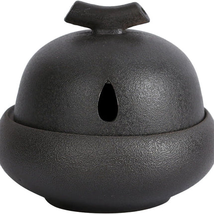 Matte Glaze Garlic Keeper for Counter Countertop Storage Ceramic Jars Garlic Holder Give it to a Friend Who Owns a Restaurant Garlic Container, Black, djdrtjtydkjtyk45154854.