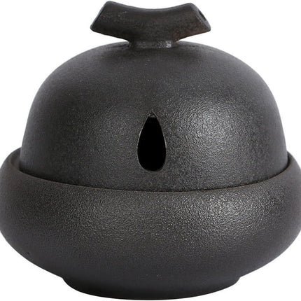 Matte Glaze Garlic Keeper for Counter Countertop Storage Ceramic Jars Garlic Holder Give it to a Friend Who Owns a Restaurant Garlic Container, Black, djdrtjtydkjtyk45154854.