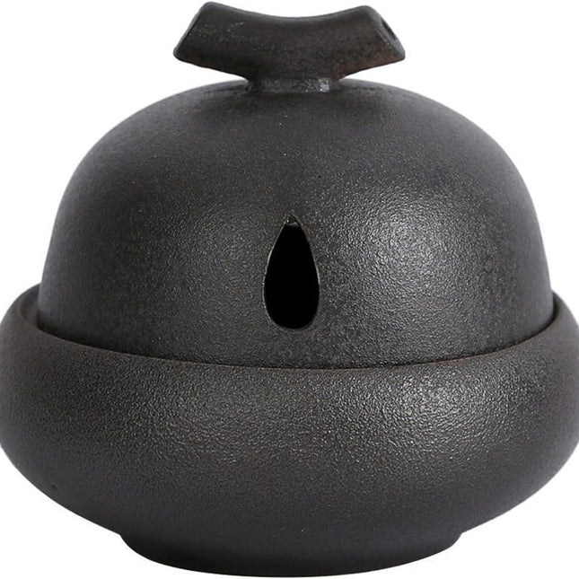 Matte Glaze Garlic Keeper for Counter Countertop Storage Ceramic Jars Garlic Holder Give it to a Friend Who Owns a Restaurant Garlic Container, Black, djdrtjtydkjtyk45154854.