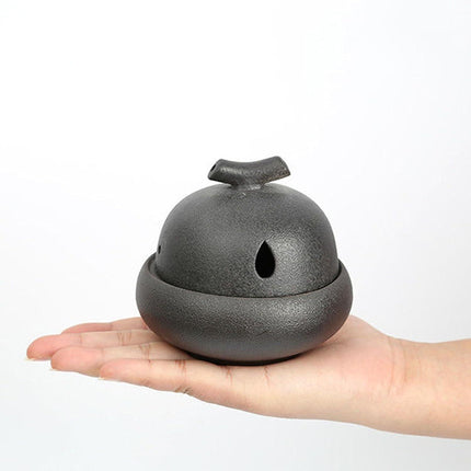 Matte Glaze Garlic Keeper for Counter Countertop Storage Ceramic Jars Garlic Holder Give it to a Friend Who Owns a Restaurant Garlic Container, Black, djdrtjtydkjtyk45154854.