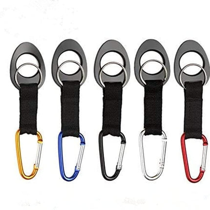 Durable Silicone Water Bottle Holder Hook Carrier with Carabiner Clip & Key Ring, Fits Any 12oz, 17oz and 25oz Water Bottles for Outdoor Activities Camping Hiking Traveling or Daily Use.