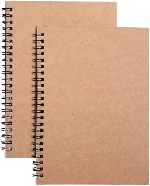 2 Pcs  -  Spiral Notebooks,  -  page notebook Wirebound Notepads 100 Pages (50 Sheets), 8.25" x 5.7".