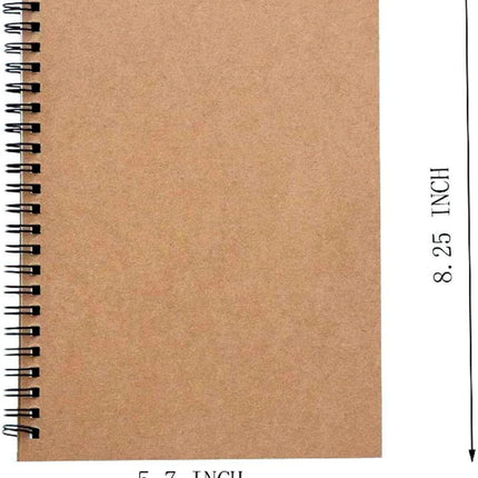 2 Pcs  -  Spiral Notebooks,  -  page notebook Wirebound Notepads 100 Pages (50 Sheets), 8.25" x 5.7".