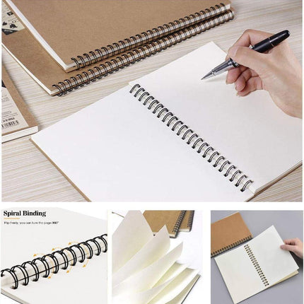 2 Pcs  -  Spiral Notebooks,  -  page notebook Wirebound Notepads 100 Pages (50 Sheets), 8.25" x 5.7".