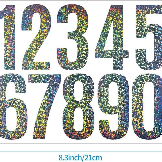 Reflective Mailbox Numbers Stickers,60 PCS Self Adhesive Vinyl Waterproof Number Stickers,6 Sheets Large 3 Inch 0-9 House Numbers,for Mailbox,Signs, Door, Cars,Garbage Bins,Address Numbers(Reflective).