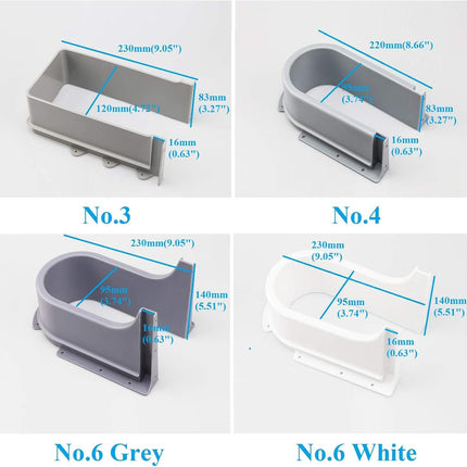Plastic U Shape Under Sink Basin Drain Pipe Bath Cabinet Drawer Pull Out Bottom Cutout Cover Recessed U Drainage Grommet (No.3).