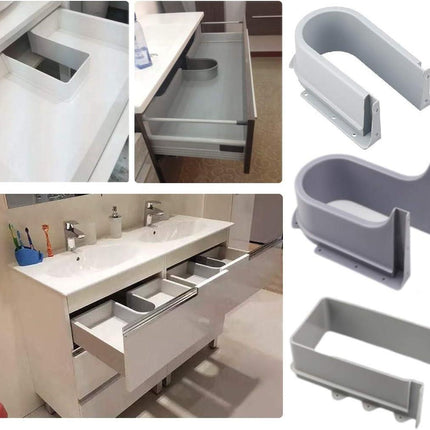 Plastic U Shape Under Sink Basin Drain Pipe Bath Cabinet Drawer Pull Out Bottom Cutout Cover Recessed U Drainage Grommet (No.3).