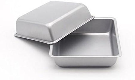 Flunyina 4 Inches Non-Stick Square Cake Pans Set of 4 Carbon Steel Cake Molds for Home Daily Housewarming Wedding Birthday Party Brownie Making.