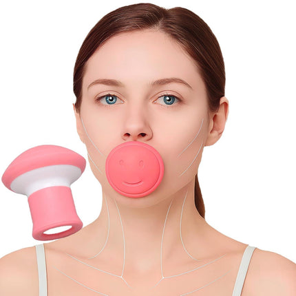 Jaw Exerciser,Double Chin Reducer,Facial Yoga for Skin Tighten Firm,Face Exerciser& Jawline Shaper, Jaw Trainer,Facial and Neck Exercise for Women and Men,Double Chin Breathing Exercise Device (Pink).